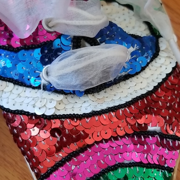 Vintage 1980's Sequin Tennis Shoes - On Your Feet - Picture 6 of 16